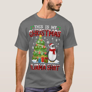 T-shirt pingouin en pyjama de noël