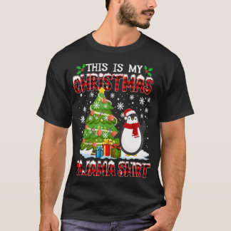 T-shirt pingouin en pyjama de noël