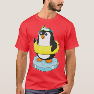 T-shirt Pingouin Flotte de glace Nage Lifebuoy