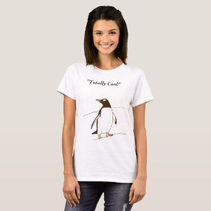 T-shirt Pingouin Gentoo noir et blanc