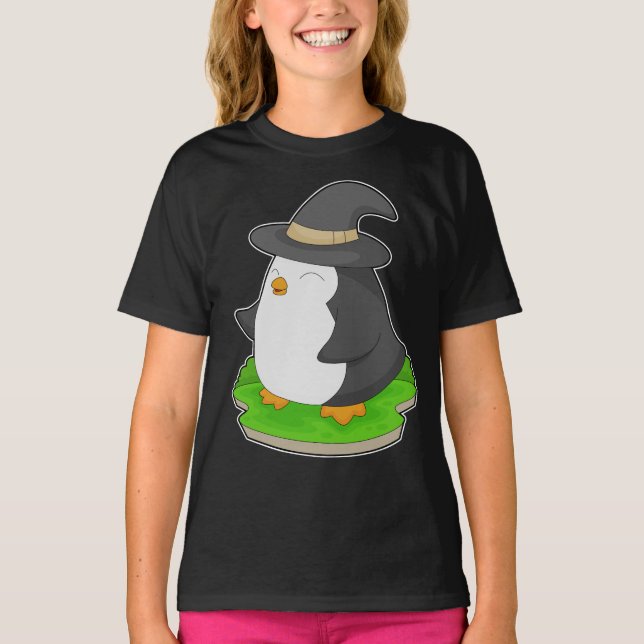 T-shirt Pingouin Halloween Witch (Devant)