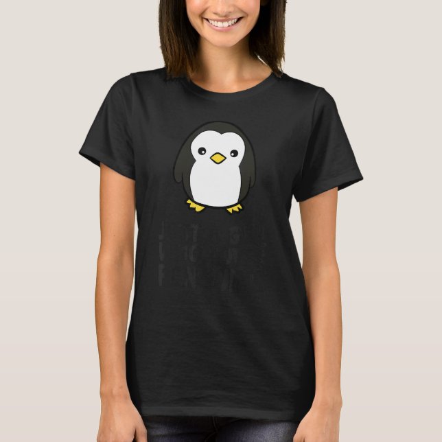 T-shirt Pingouin mignon Juste Une Fille Qui Aime Les Pingo (Devant)
