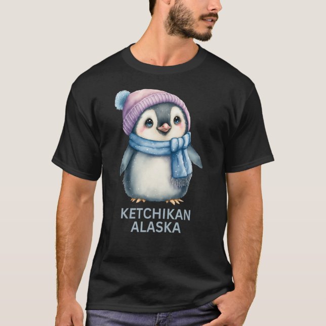 T-shirt Pingouin mignon Ketchikan Alaska pour enfants (Devant)