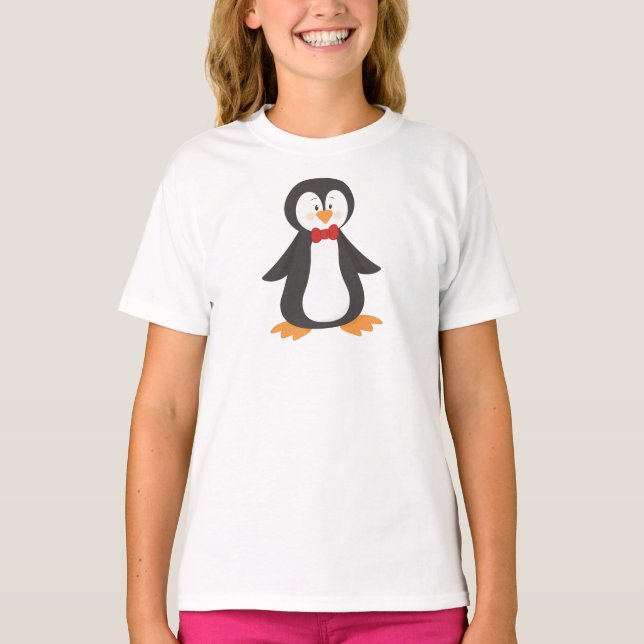 T-shirt Pingouin mignon, Petit Pingouin, Pingouin Avec Cra (Devant)