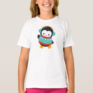 T-shirt Pingouin mignon, Pingouin Avec Sweat, Moufles Orei