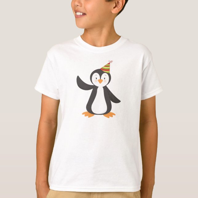 T-shirt Pingouin mignon, Pingouin bébé, Pingouin avec Casq (Devant)