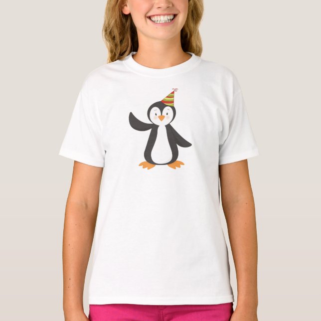 T-shirt Pingouin mignon, Pingouin bébé, Pingouin avec Casq (Devant)