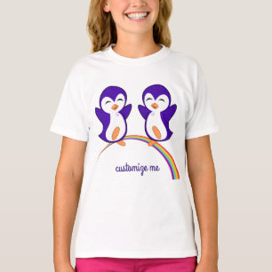 T-shirt Pingouin mou sur Rainbow Custom Kids