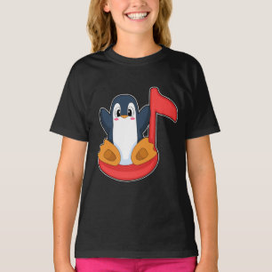 T-shirt Pingouin Muiscal note Musique