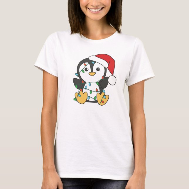 T-shirt Pingouin Noël Animaux d'hiver Pingouines de vacanc (Devant)