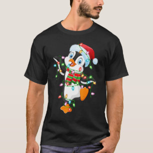 T-shirt Pingouin Noël pour garçons Filles Enfants Feux Noë