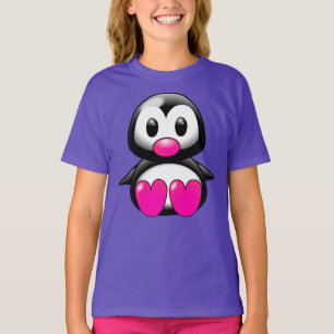 T-shirt Pingouin noir et rose