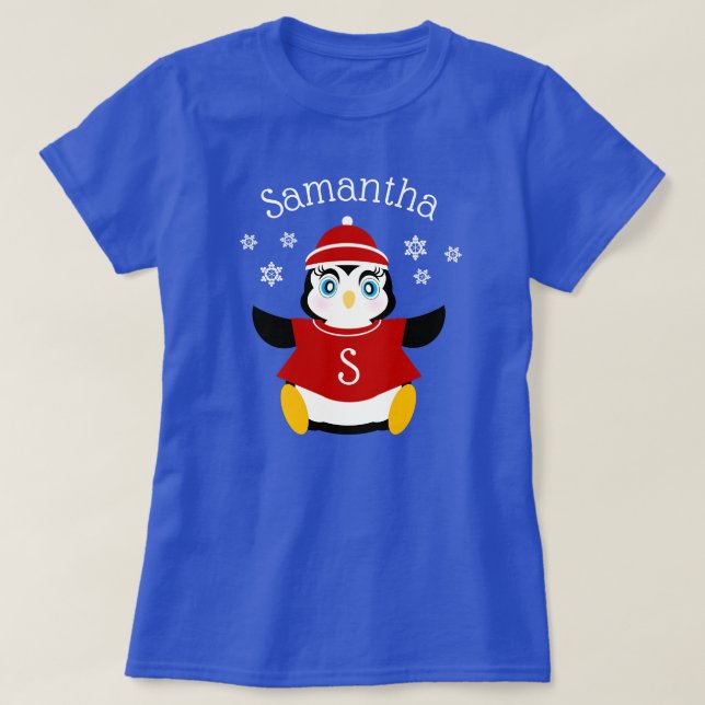 T-Shirt Pingouin Personnalisé (Design devant)