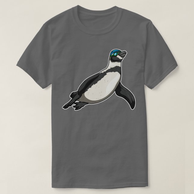 T-shirt Pingouin Pnager lunettes de natation (Design devant)