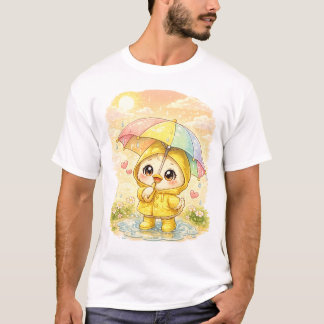 T-shirt pingouin pour une journée pluvieuse mignon