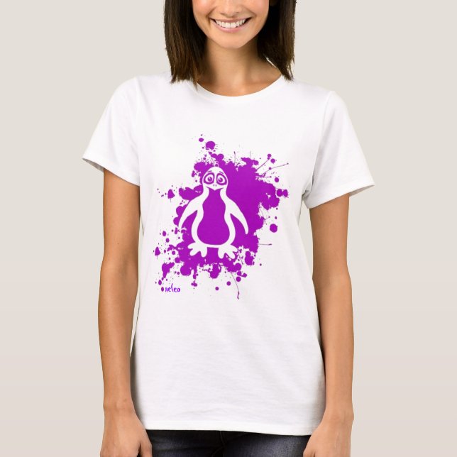 T-shirt Pingouin pourpre (Devant)