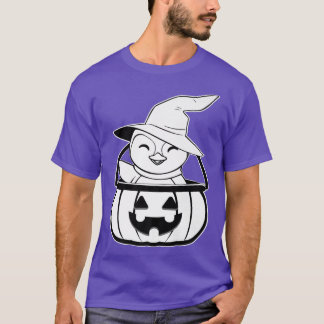 T-shirt Pingouin Pumkin Lazy Halloween Costume Animal Jack