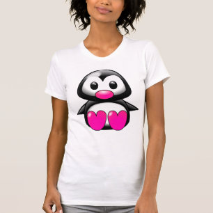 T-shirt Pingouin rose mignon