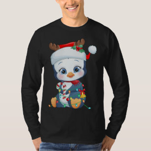 T-shirt Pingouin Santa Hat Noël Pingouin Amateurs de pyjam