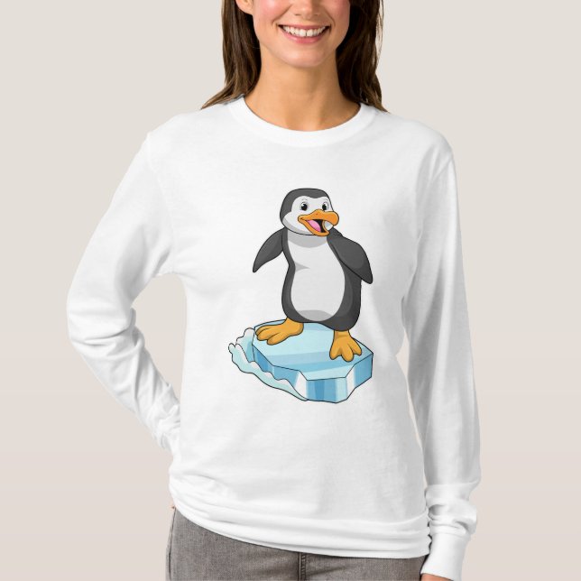 T-shirt Pingouin sur glace floc (Devant)