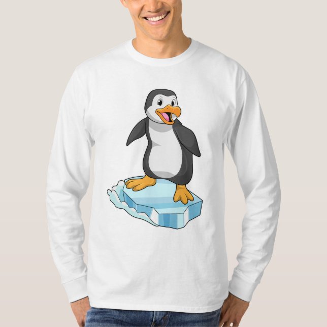 T-shirt Pingouin sur glace floc (Devant)
