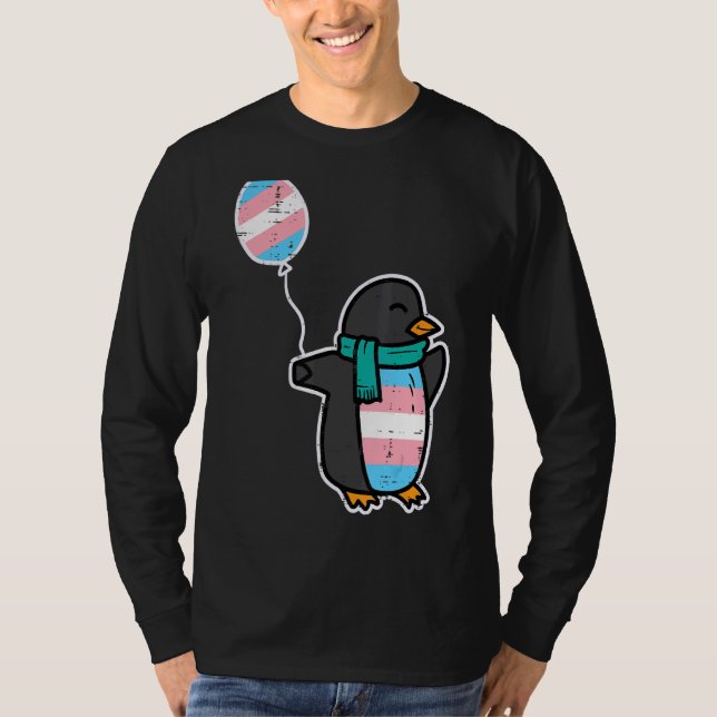 T-shirt Pingouin Transgenre Trans Pride Stuff Drapeau Tran (Devant)