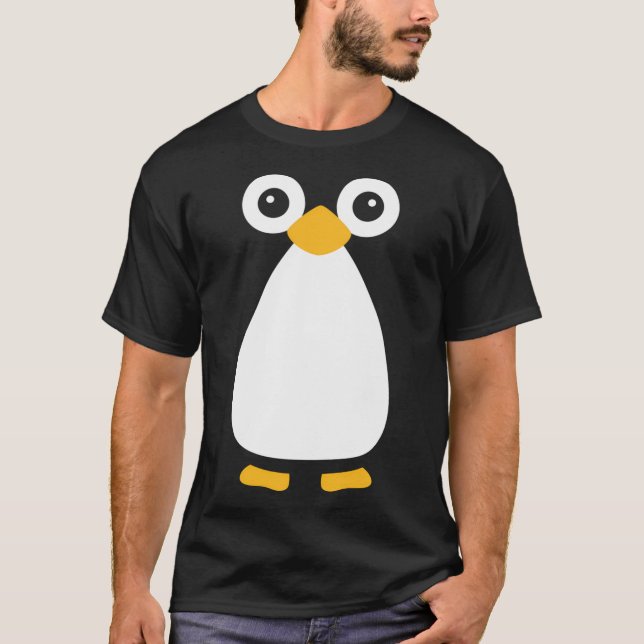 T-shirt Pingouin Vector mignon (Devant)