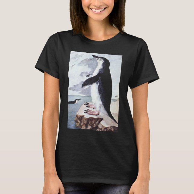 T-shirt Pingouin vintage Chinstrap, Oiseaux de l'Antarctiq (Devant)