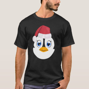 T-shirt Pingouin Visage graphique de Noël Pingouin Visage 