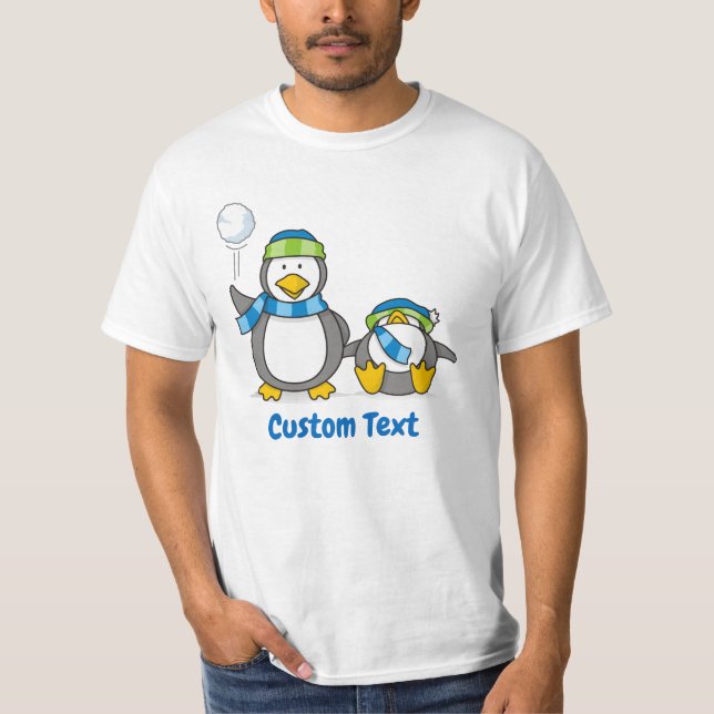 T-shirt Pingouins à neige (Devant)