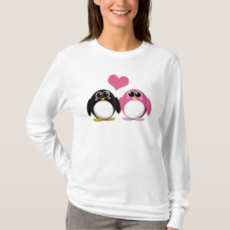 T-shirt Pingouins adorables dans l'amour - chemise
