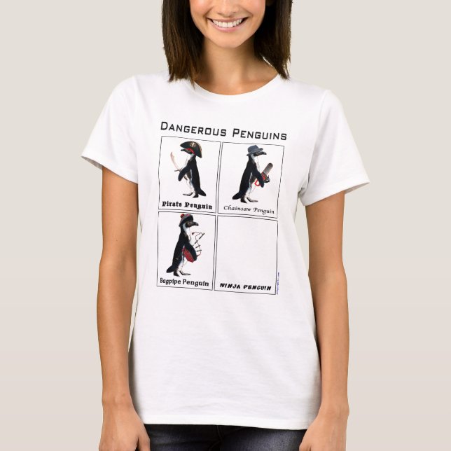T-shirt pingouins dangereux (Devant)