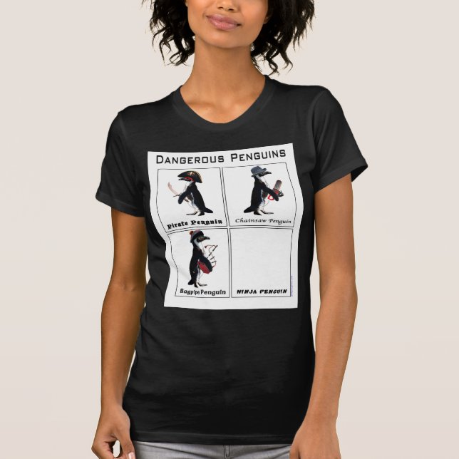 T-shirt pingouins dangereux (Devant)
