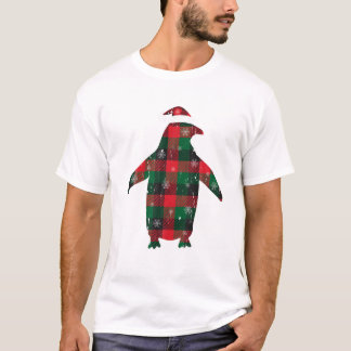 T-shirt Pingouins de buffle vert noir
