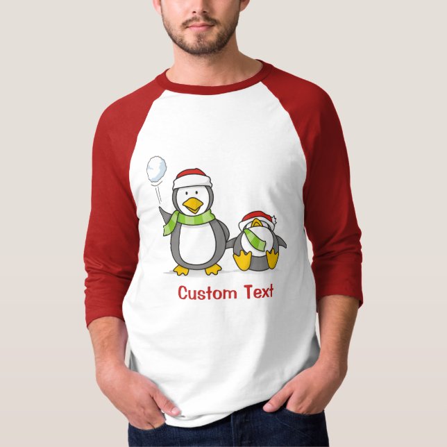 T-shirt Pingouins de Noël (Devant)