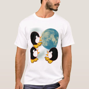 T-shirt Pingouins hurlant à la lune