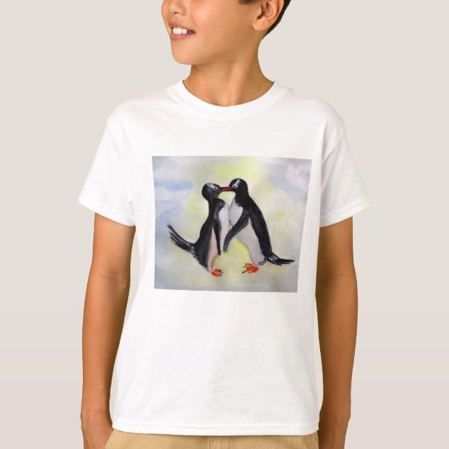 T-shirt Pingouins Manches Longues À Tête-Tête (Devant)