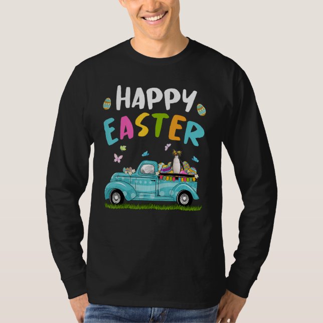 T-shirt Pingouins Mignons Avec Oreilles De Lapin Chasse D' (Devant)