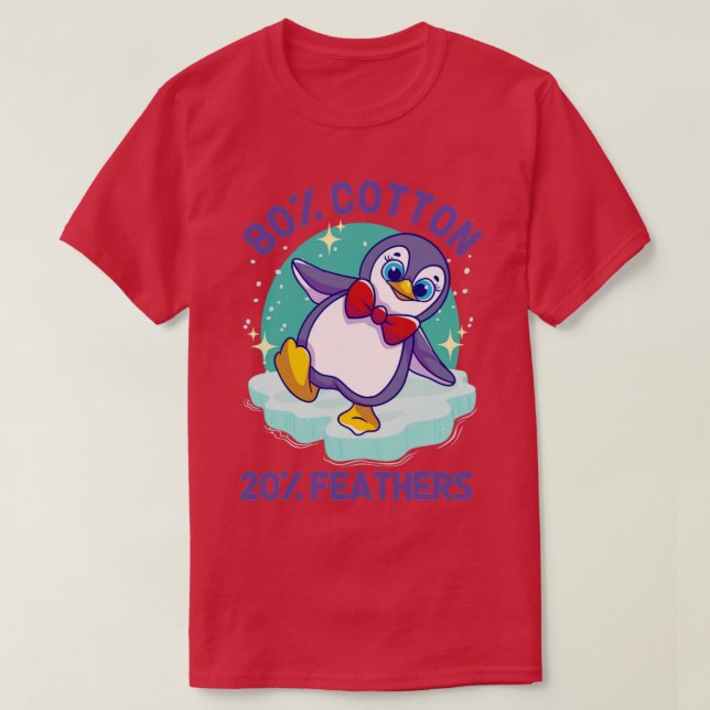 T-shirt Pingouins mignons Pingouin 80 Coton 20 Pieds (Design devant)