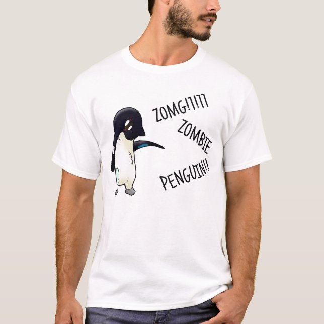 T-shirt Pinguin Zumbie (Devant)