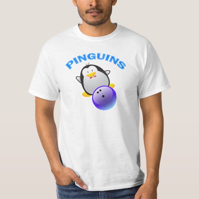 T-SHIRT PINGUINS - ÉQUIPE DE BOWLING (Devant)