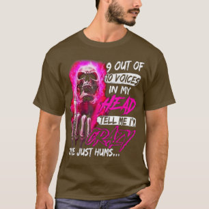 T-shirt Pink 9 voix sur 10 dans ma tête me disent que je s