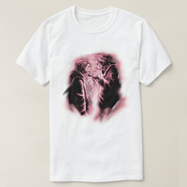 T-shirt Pink Aura Smoke Aesthetic Anime Boys (Design devant)
