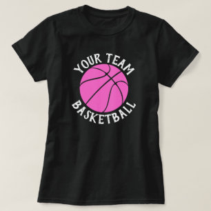 T-shirt Pink Basketball Custom Nom de l'équipe Sports pour