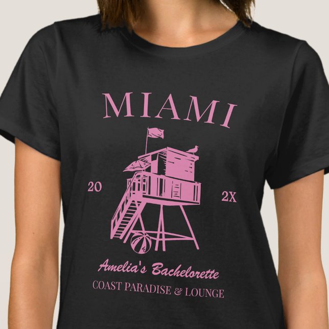 T-shirt Pink Beach Bachelorette Party Girl Trip Custom (Créateur téléchargé)