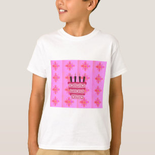 T-shirt Pink Bird Cake Art Imprimer