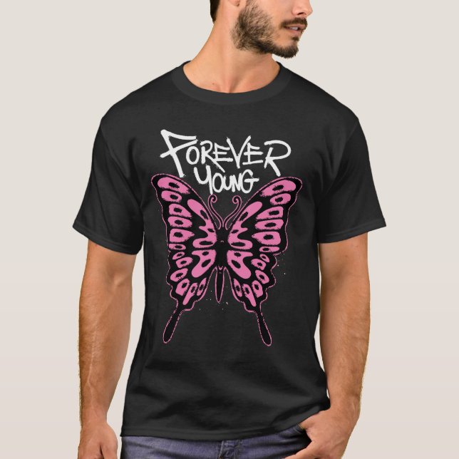 T-shirt Pink Butterfly Streetwear (Devant)