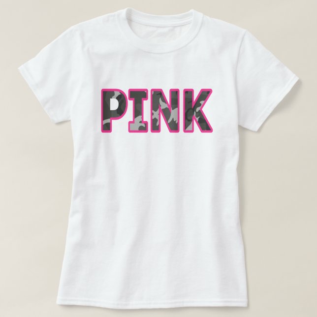 T-shirt PINK Camouflage Urbain (Design devant)