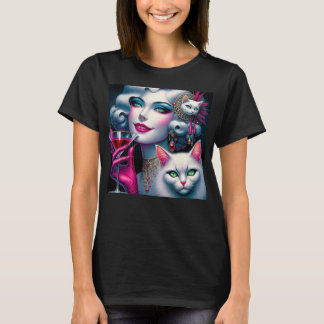 T-shirt Pink Cat Lady