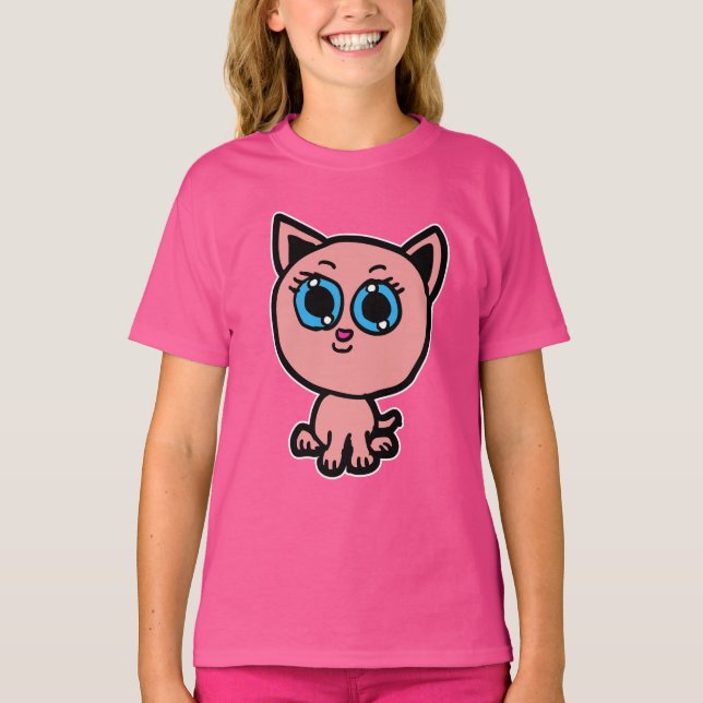 T-shirt Pink Chibi Kitty (Devant)